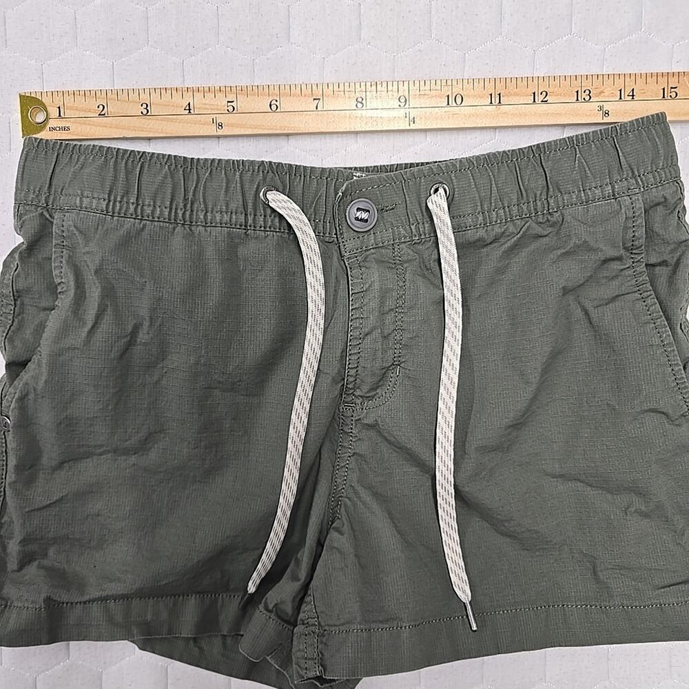 Vuori Vintage Ripstop Shorts Women's Size Small Green Organic Cotton 3" VW364 - Picture 7 of 9